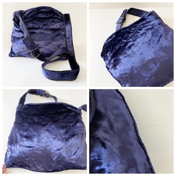 Prada rare purple blue velvet crossbody shoulder bag - Picture 5 of 13